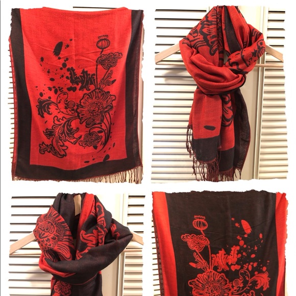 2 x Reversible Cotton Scarves - Picture 1 of 12